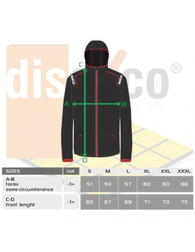 Chaqueta cortavientos Sparco mod. Wilson RED 