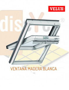 Ventana giratoria madera blanca
