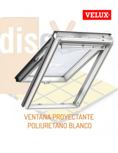 Ventana proyectante manual poliuretano blanco