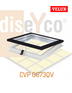 Ventana de cubierta plana eléctrico con mando a distancia CVP 0673QV + Cupula 2