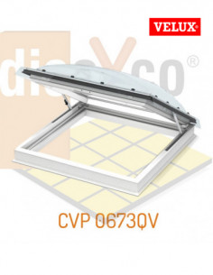 Ventana de cubierta plana eléctrico con mando a distancia CVP 0673QV + Cupula