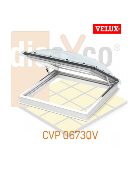 Ventana de cubierta plana eléctrico con mando a distancia CVP 0673QV + Cupula