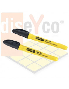 Rotulador de punta fina Stanley en blister de 2 uds ref. 0-47-316