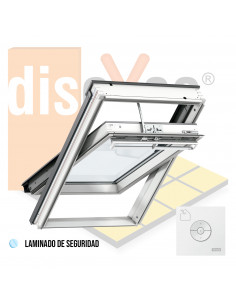 Ventana de tejado giratoria INTEGRA Velux GGU poliuretano blanco 2