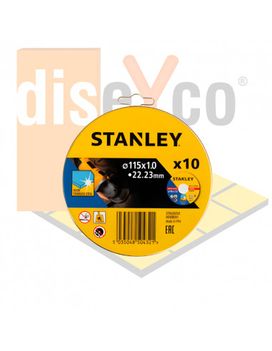 Set 10 Discos Corte INOX Stanley...