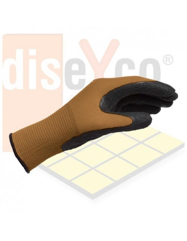 Guante de látex marron