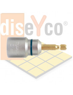 Llave de vaso para varilla roscada