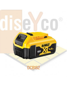 Batería Carril XR 18V LI-ION 4,0AH DeWALT Mod. DCB182